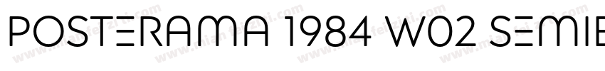 Posterama 1984 W02 SemiBold字体转换